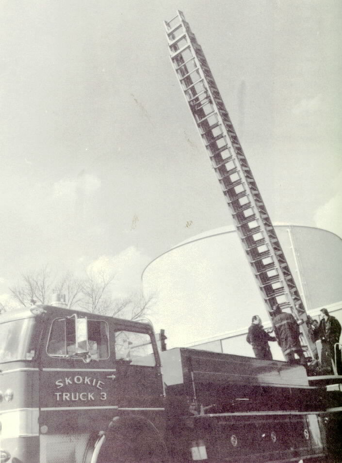 A modern ladder truck