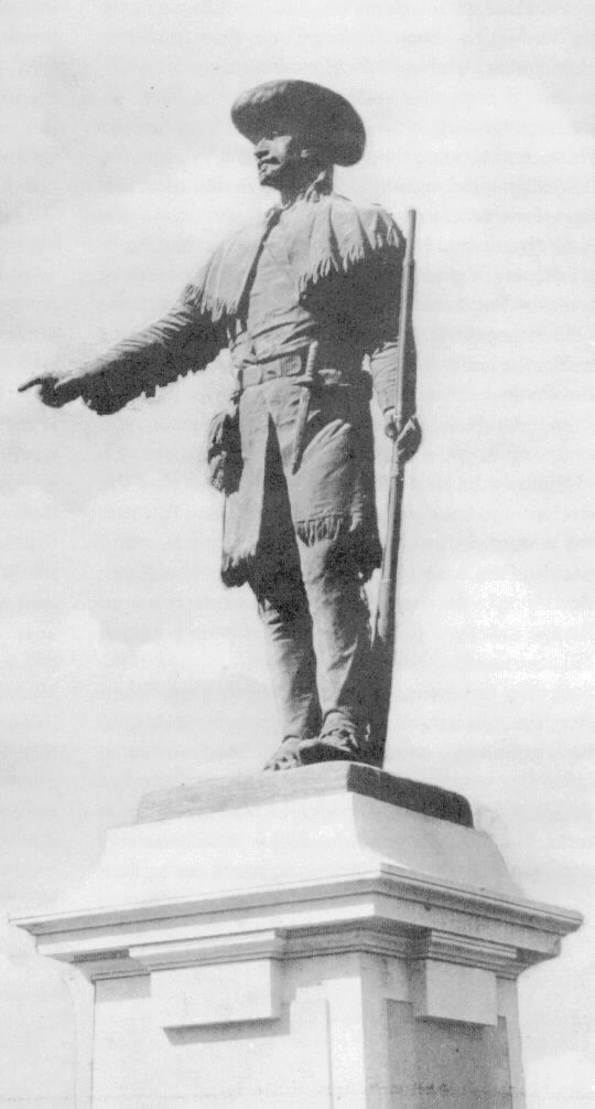 Statue of Louis Jolliet. [Reproduced courtesy of Chicago Historical Society.]